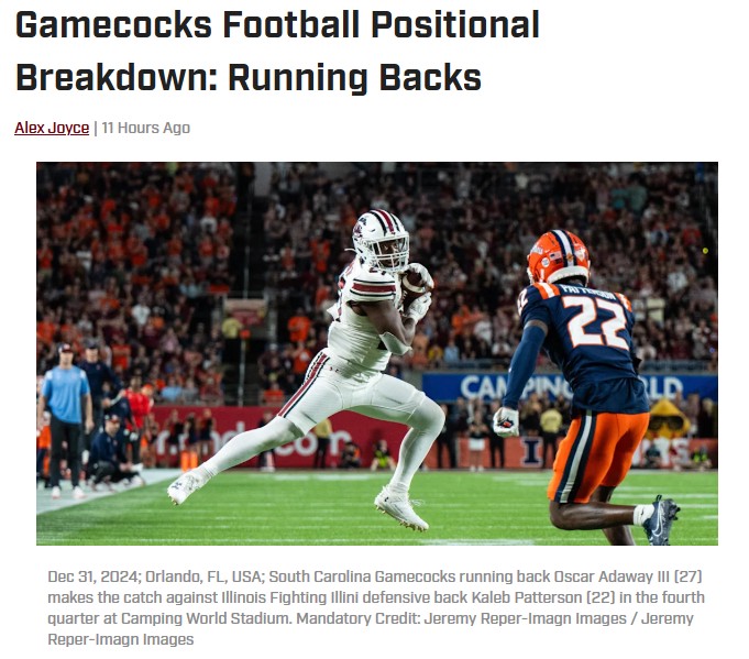 Will Faison Tip the Scales for Gamecocks RBs?