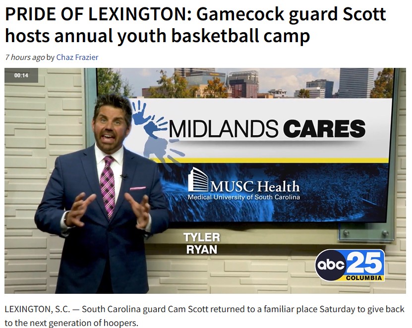 Cam Scott Gives Back to Lexington Hoopers