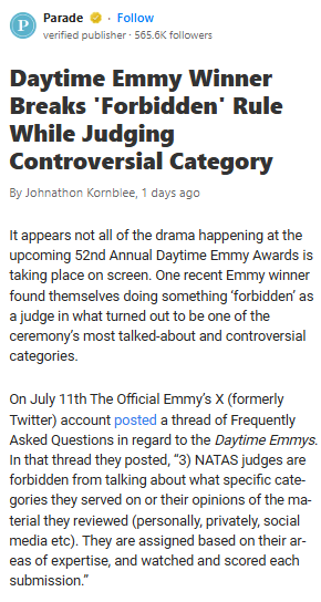 Kate Mansi Broke Emmy Judge Rule?! 😱