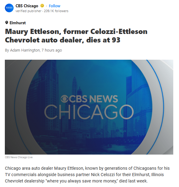 Remembering Chicago’s Car Deal Legend