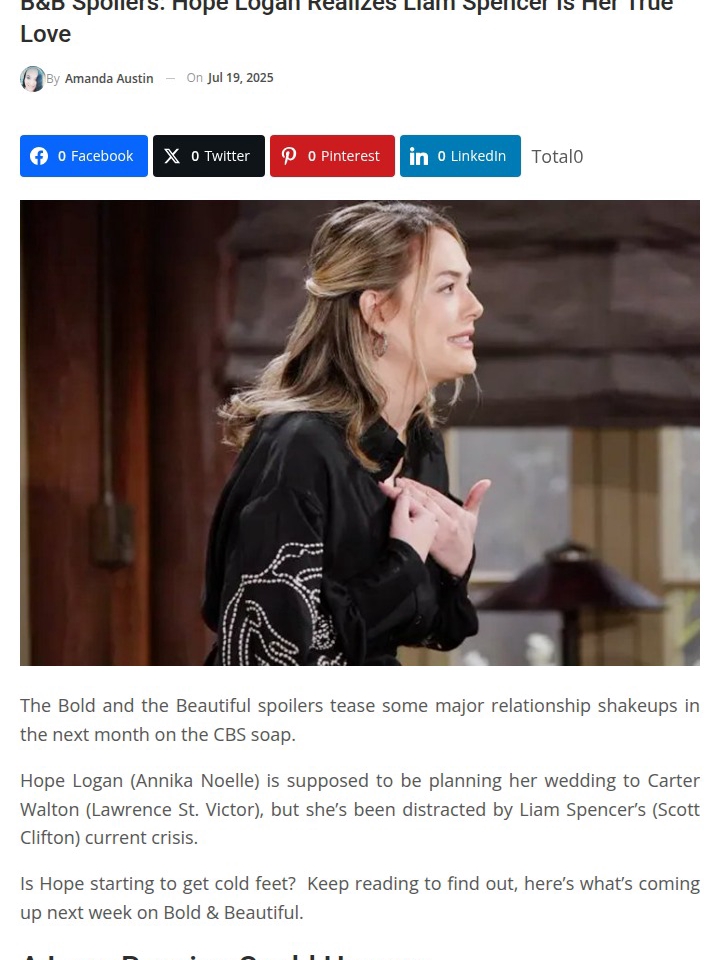 Hope Torn Between Carter & Liam?! 💔