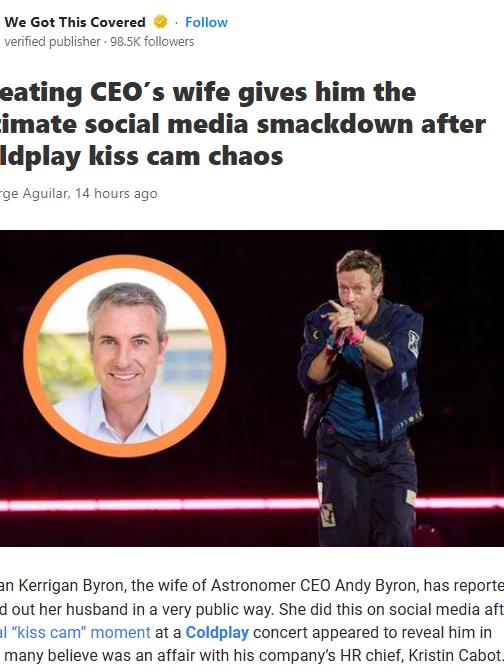 CEO’s Wife Drops Surname After Kiss Cam Drama 😳