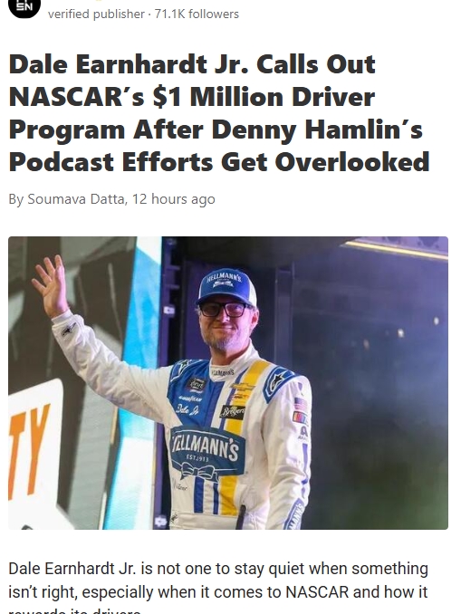 Dale Jr. Backs Hamlin in NASCAR Promo Snub