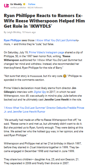 Did Reese Really Land Ryan His Role? 🤔