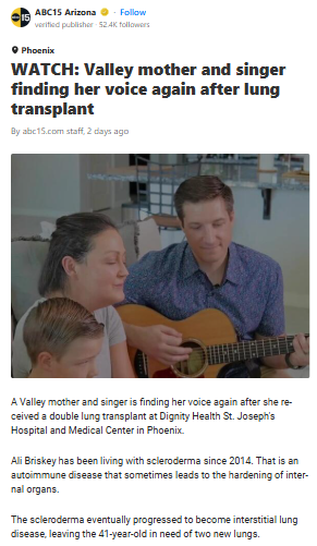 Singer’s Comeback After Lung Transplant 🎤
