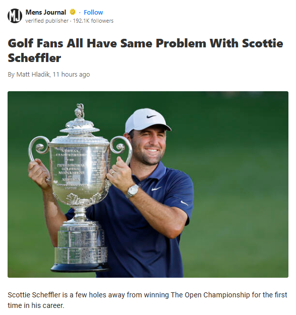 Scheffler's Dominance: Good or Bad for Golf?