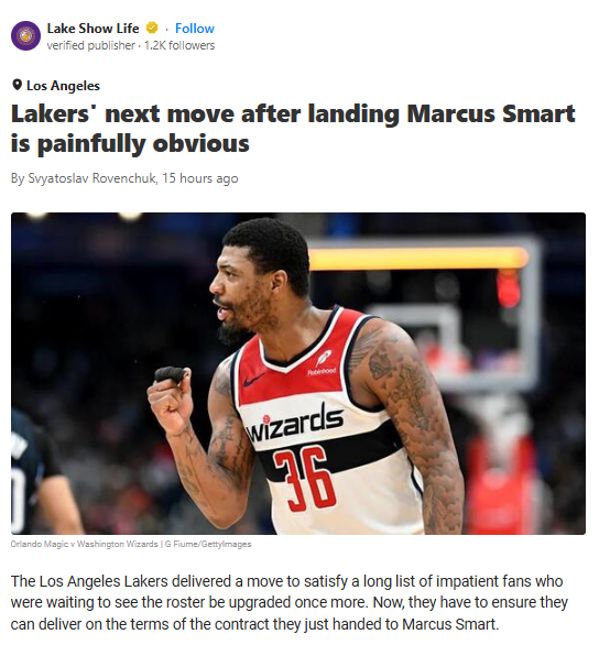 Lakers’ Cap Crunch After Smart Signing