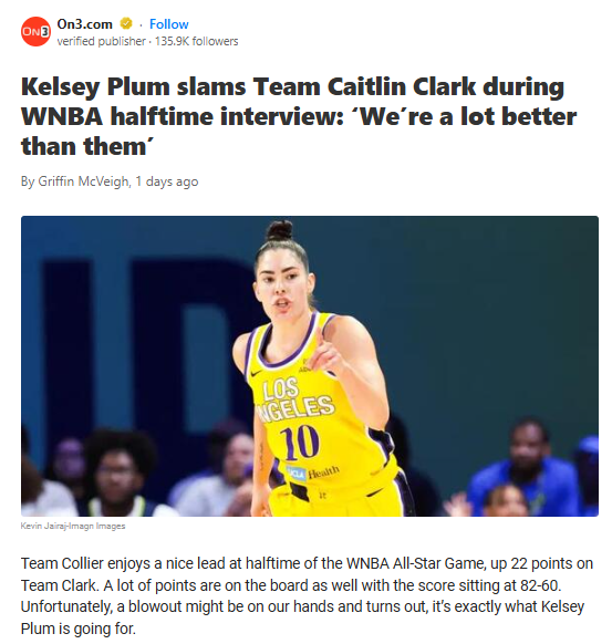 Plum Fires Shots at Team Clark!