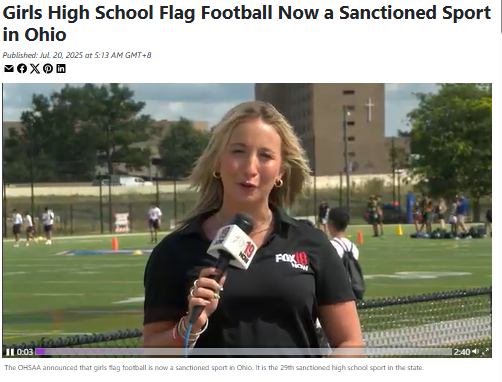 Ohio Girls Flag Football Gets the Green Light
