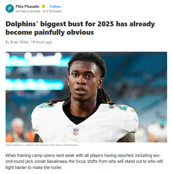 Is Cam Smith the Phins’ Next Big Bust?