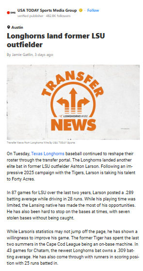 Ashton Larson Joins the Forty Acres