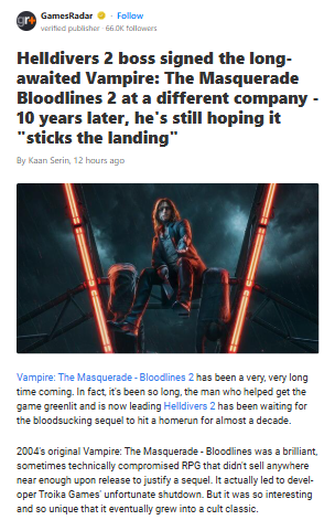 Will Bloodlines 2 Finally Deliver?