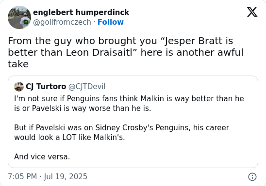 Malkin vs. Pavelski: Fair Comparison or Blasphemy?