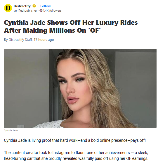 Cynthia Jade’s Million-Dollar Glow-Up