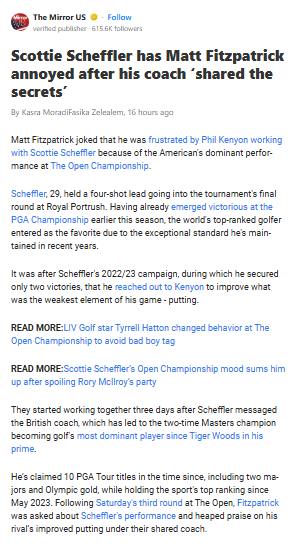Scheffler’s Secret Weapon: Fitz Frustrated!