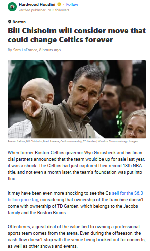 Could the Celtics Build Their Own Arena?