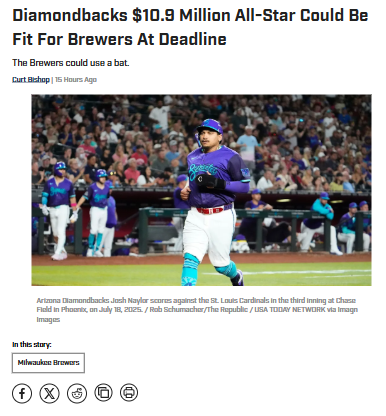 Could Naylor Be the Brew Crew’s X-Factor?