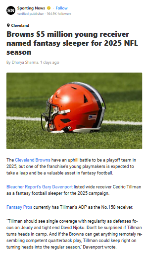 Is Cedric Tillman the Browns’ Secret Weapon?