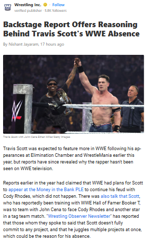 Why Travis Scott's WWE Push Stalled