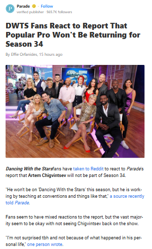 Artem Out for DWTS S34?! Fans Divided 🤔