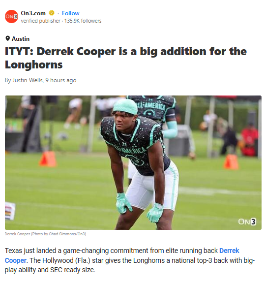 Hollywood Cooper Joins the Horns!