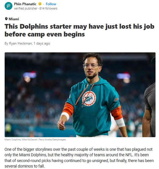 Is Eichenberg’s Run with Fins Finally Over?