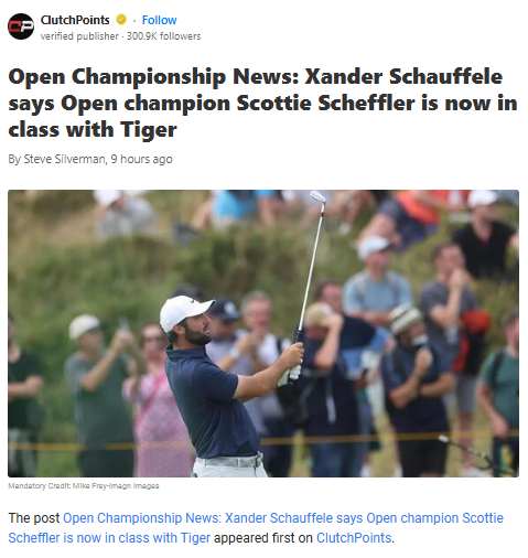 Scheffler: The New Tiger on Tour?