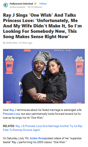 Ray J’s ‘One Wish’ Hits Different Now 😢