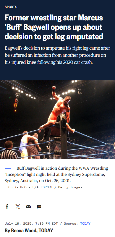 Buff Bagwell’s Comeback Story Begins