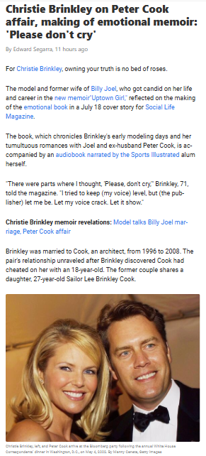 Christie Brinkley’s Memoir Bombshells 💔