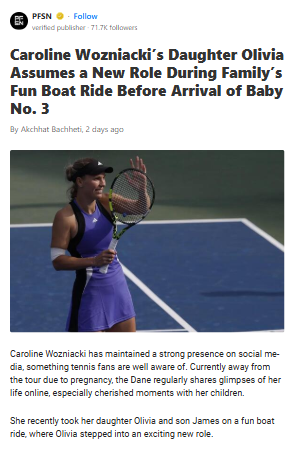 Olivia Takes the Helm on Wozniacki’s Boat Day