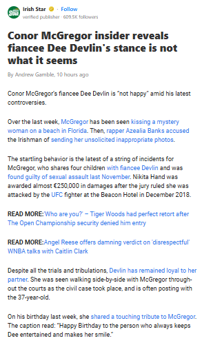 Is Dee Devlin Really Standing by The Notorious?