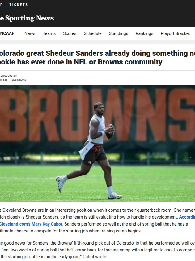 Shedeur Sanders: Rookie Making Browns History