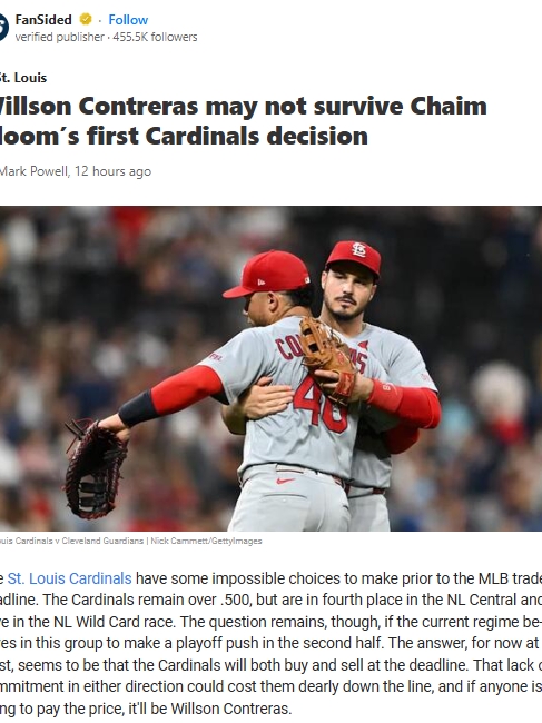 Is Willson Contreras the Odd Man Out?