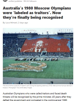 Moscow 1980: Aussie Olympians Finally Honoured