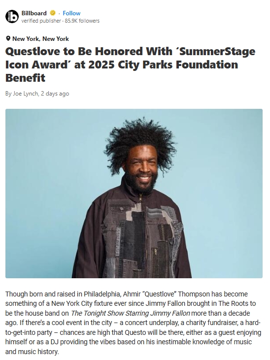 Questlove’s NYC Crown Moment 👑