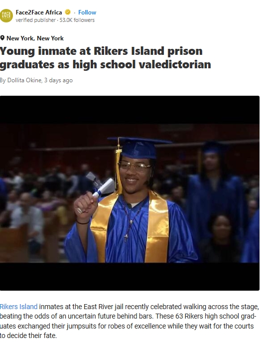 Rikers Grad Becomes Valedictorian—In Jail!