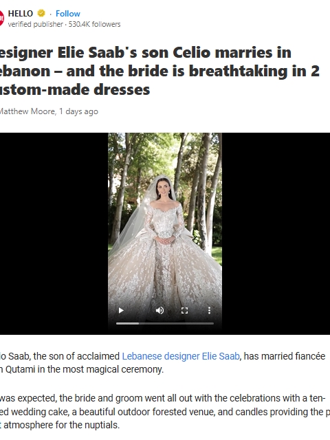 Elie Saab’s Son’s Luxe Wedding Vibes