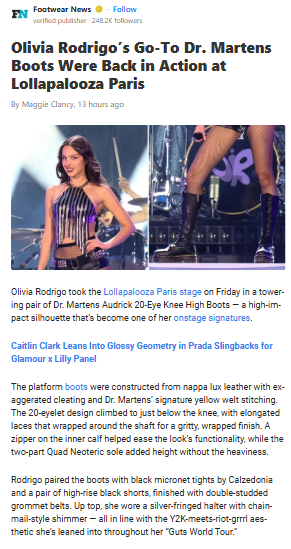 Olivia Rodrigo’s Boots Stole the Show