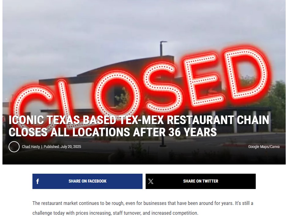 Z’Tejas Closes After 36 Years!