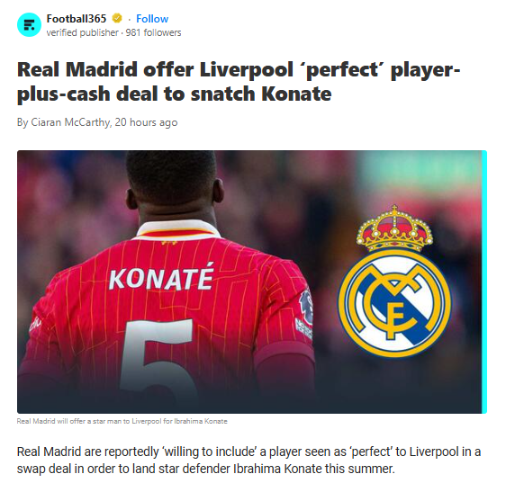 Los Blancos Eye Reds’ Wall: Konate Swap?