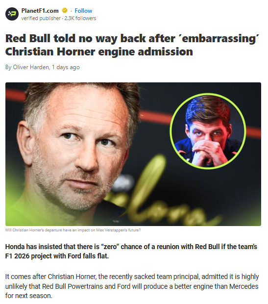 Honda Shuts Door on Red Bull Reunion