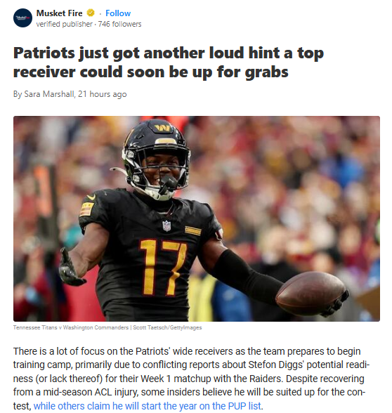 Could Scary Terry Join the Pats WR Room?