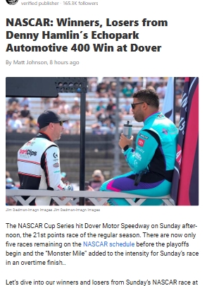 Hamlin Outlasts Rivals in Dover Overtime