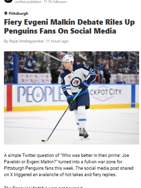 Malkin vs. Pavelski: Fair Comparison or Blasphemy?