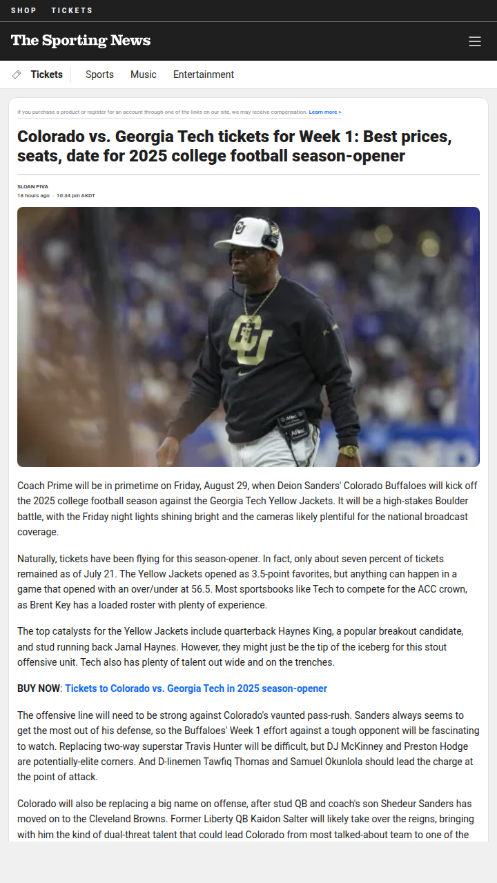 Buffs vs. Jackets: Friday Night Showdown!