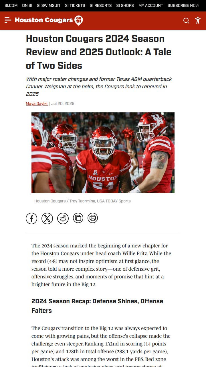 Can Weigman Ignite the Coogs’ Offense?