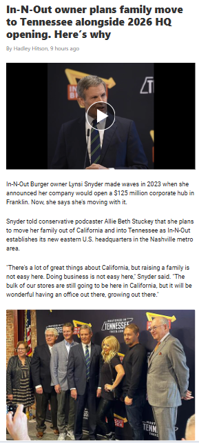 In-N-Out’s Big Move: Family & HQ to TN!