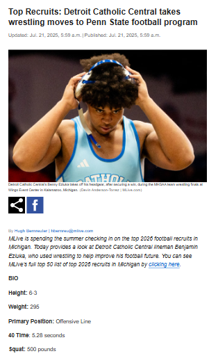 Wrestling Roots Fuel Penn State’s New Lion