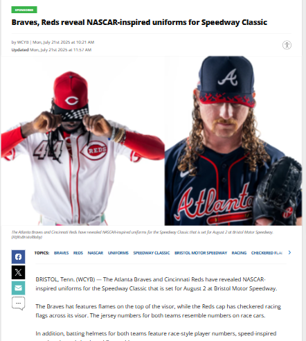 Braves & Reds Go Full Throttle with New Unis!